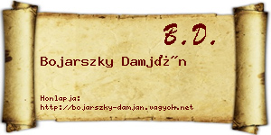 Bojarszky Damján névjegykártya